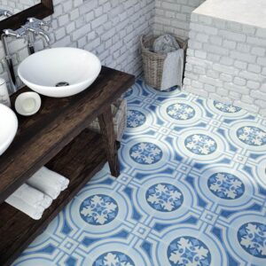 Blue Hydraulic tile