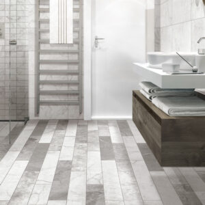 mix porcelain tile bathroom