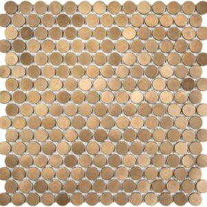 Bronze penny round mosaics