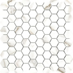 Calacatta hexagon mosaics