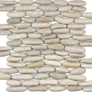 Driftwood Tan stacked pebble mosaics