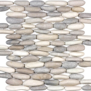 Harmony Warm Blend stacked pebble mosaics