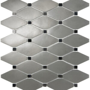 Pewter clipped diamond mosaics