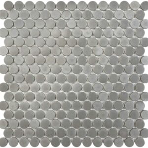 Pewter penny round mosaics