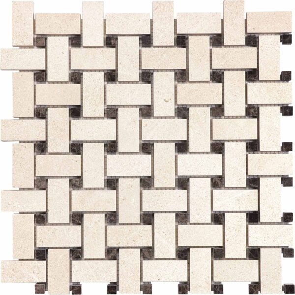 ANATOLIA TILE – SERENE IVORY LIMESTONE HEXAGON 1.25 x 1.25