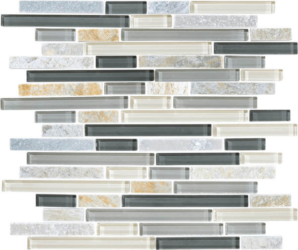 ANATOLIA TILE - BLISS GLASS + SLATE/QUARTZ MOSAICS