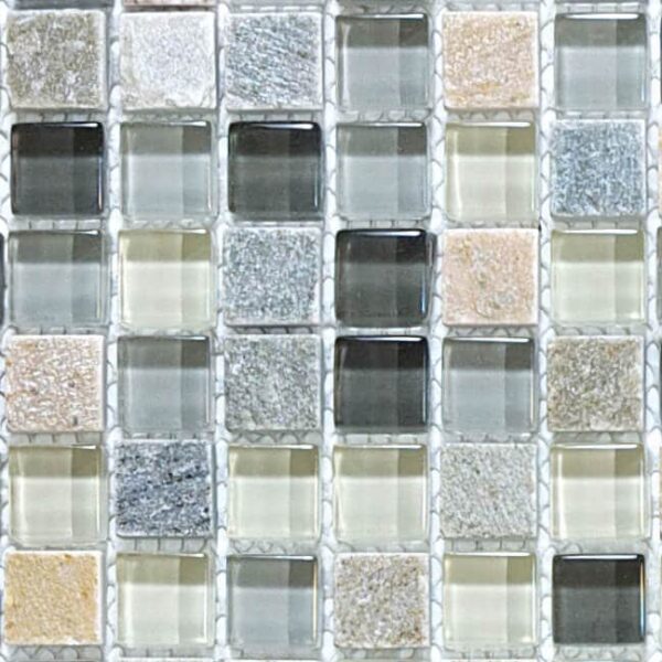 ANATOLIA TILE - BLISS GLASS + SLATE/QUARTZ MOSAICS