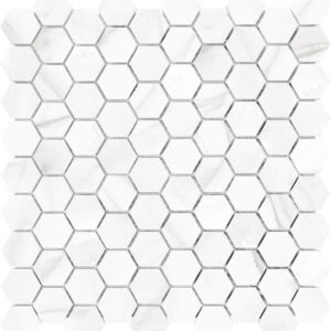 Volakas grigio hexagon mosaics