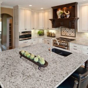 Cascade White Quartz Kitchen