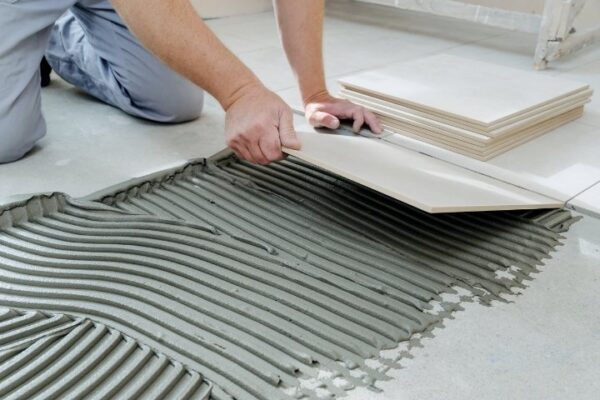 Tile flooring Installation project.