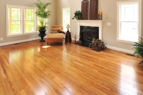 Image depicts a Brampton home with newly installed laminate floors.