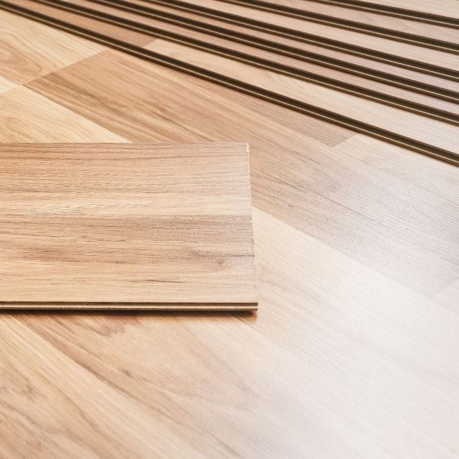 Image depicts samples of laminate floors for sale in Mississauga.