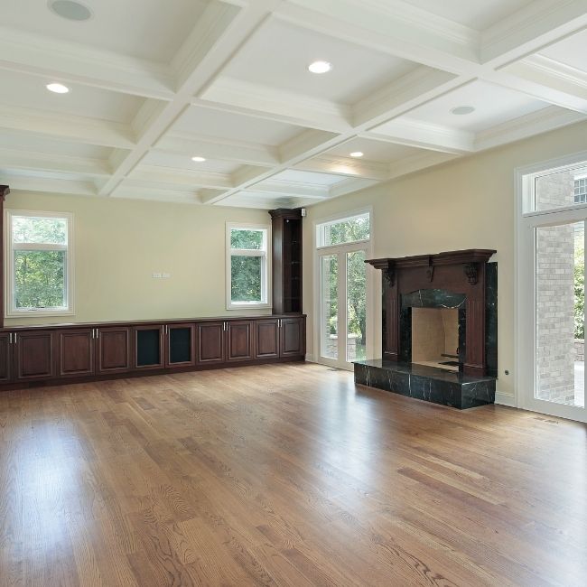 Image depicts the interior of a Ottawa home with new hardwood floors.