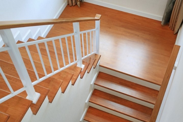 Image depicts new stairs and railings in a Scarborough home.