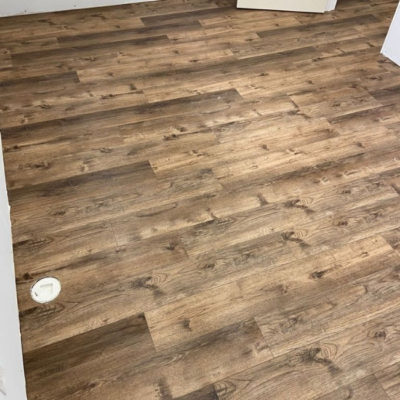 Image depicts a vinyl flooring North York installation project inside a North York home.