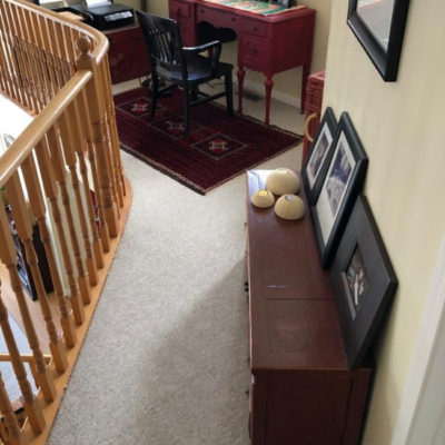 Image depicts old floors from a solid hardwood flooring installation project in Georgetown, Ontario.