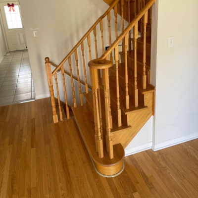 Image depicts old floors from a solid hardwood flooring installation project in Richmond Hill, Ontario.