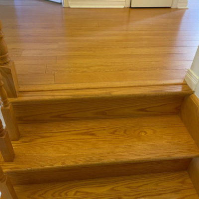 Image depicts old floors from a solid hardwood flooring installation project in Richmond Hill, Ontario.