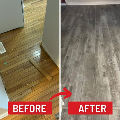 laminate and vinyl installation brampton before and after