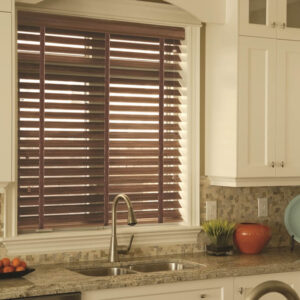 kitchen faux wood blinds