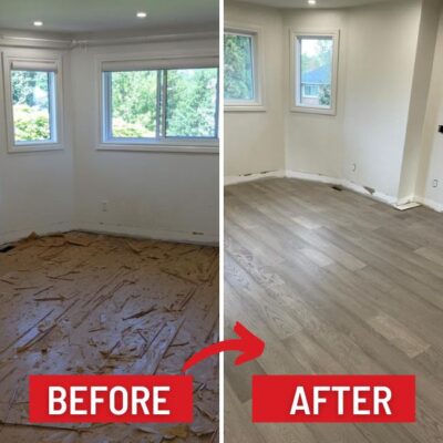 engineered hardwood flooring installation oakville before after