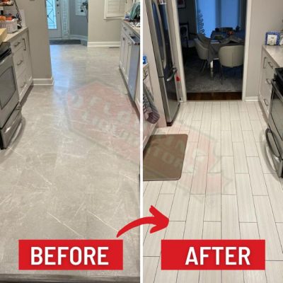 swapping vinyl tile click mississauga before after