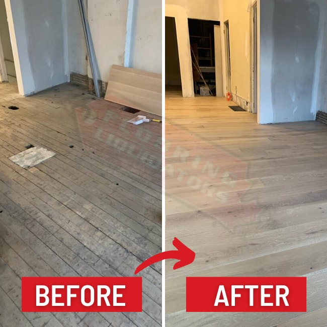 installing engineered hardwood in toronto before and after
