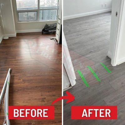 laminate floor makeover in mississauga before and after
