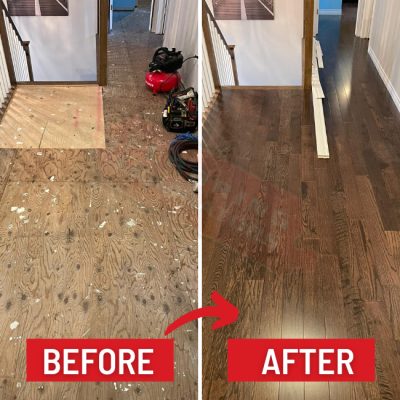 solid hardwood installation in london before and after