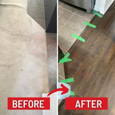 replacing carpet with laminate before and after