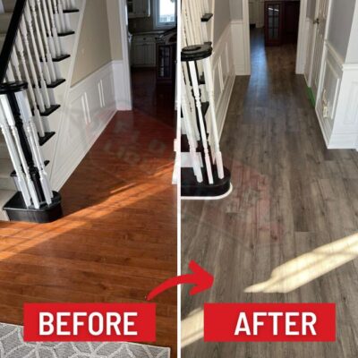 upgrading vinyl floors in canada house before and after