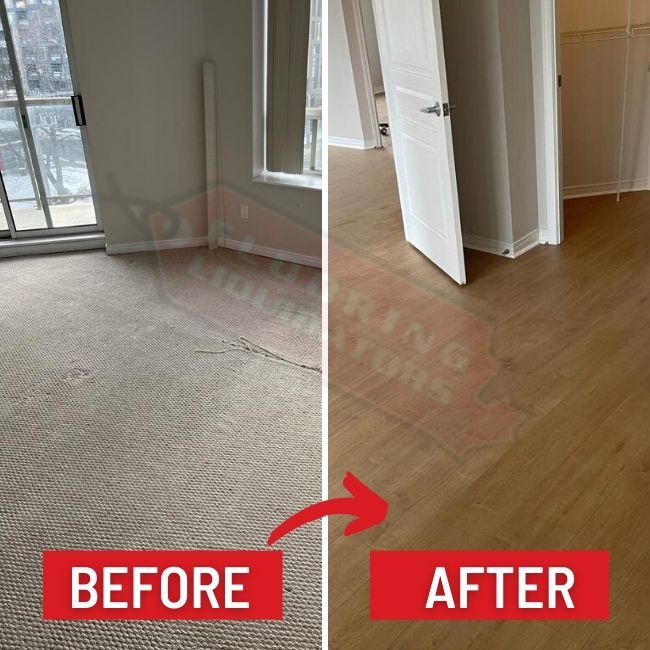 upgrading laminate in north york condo before after