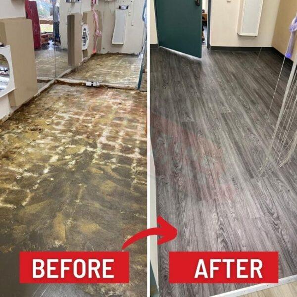 Vinyl Floor Replacement in Commercial Building ☑️ Flooring Liquidators