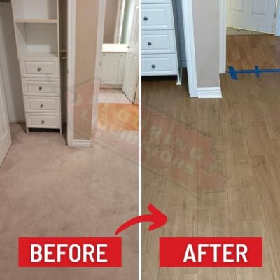 laminate flooring project mississauga before after