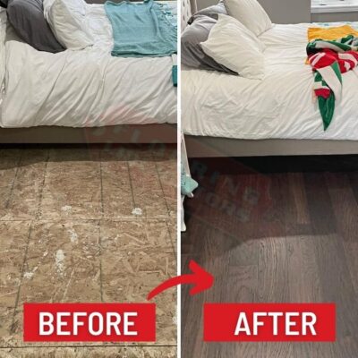 installing engineered hardwood in london before after