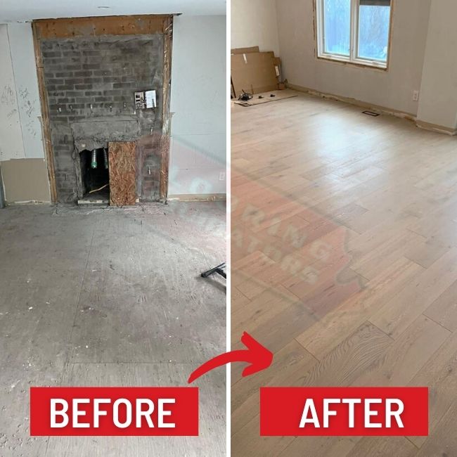 scarborough home upgrades to engineered hardwood floors before after
