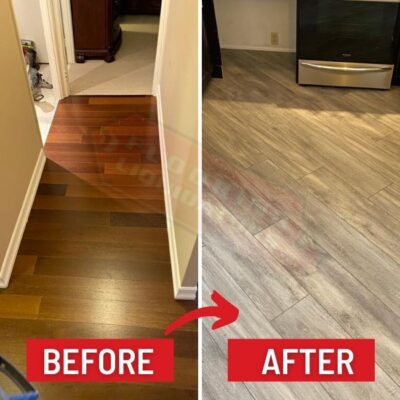 vinyl flooring upgrading in etobicoke before after