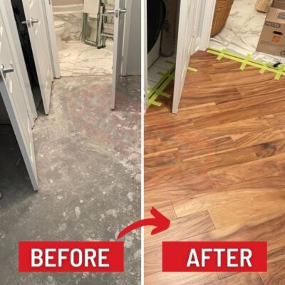 engineered hardwood click install in toronto before after