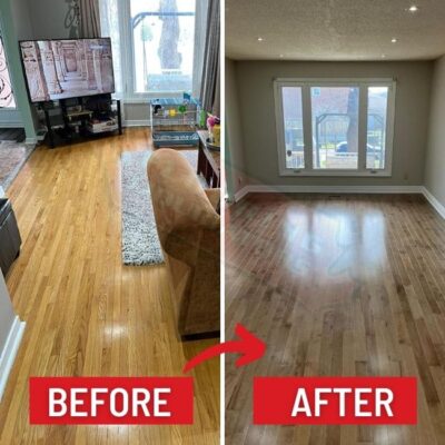 new solid hardwood floors for mississauga home before after