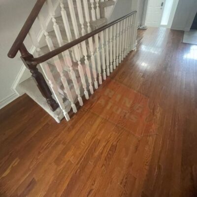 flooring replacement with new engineered hardwood