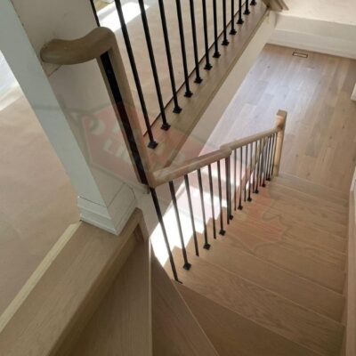 installing engineered hardwood on stairs