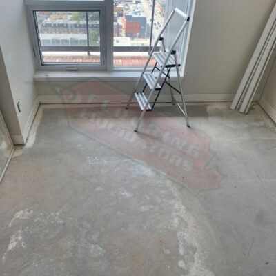 installing vinyl floors in condo renovation