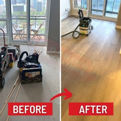 installing vinyl floors in condo transformation