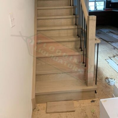 modern engineered hardwood stairs installation