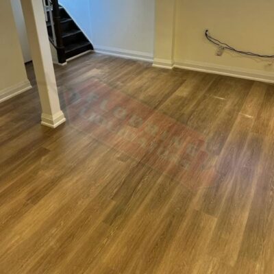 new vinyl floors installed in basement