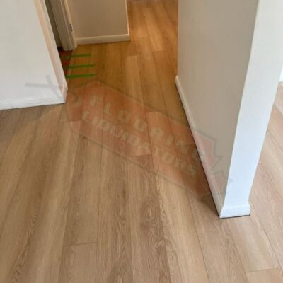 vinyl floors installed in bedroom