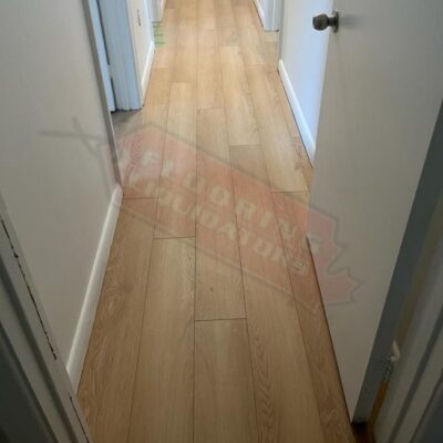 vinyl floors installed in hallway