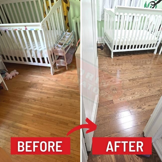 solid hardwood floor transformation before after