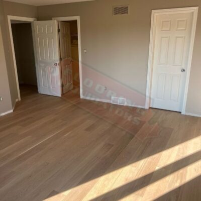 engineered hardwood floor project in bright home