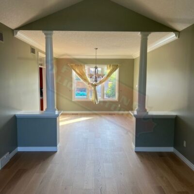 engineered hardwood flooring installation in bright home